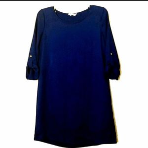 Peach Love California Navy  Shift Dress Size S
